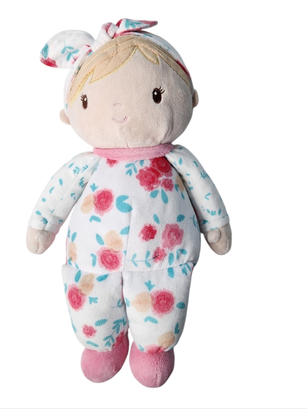 Douglas Baby Vera Doll Plush Floral 12” 2022 Stuffed Toy Blonde Hair